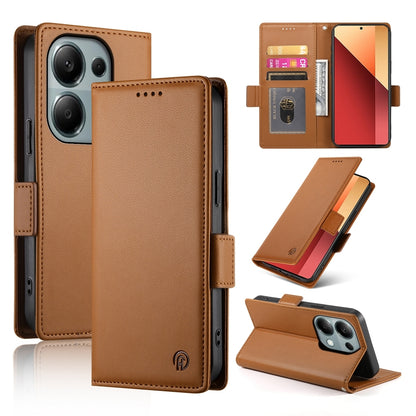 Xiaomi Redmi Note 13 Pro 4G Wallet Case - Luxury Magnetic PU Leather Flip Cover with Card Slots, Stand & Shockproof Protection
