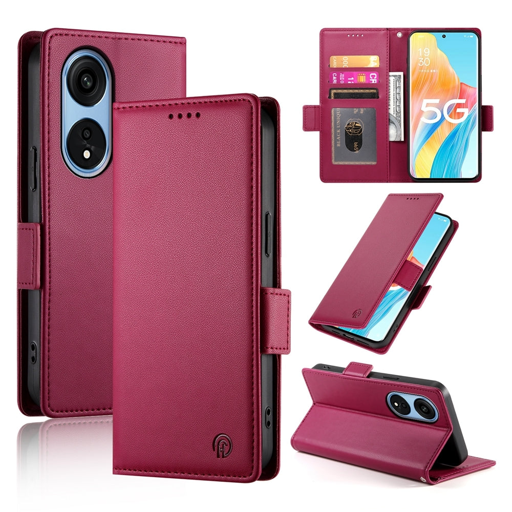 OPPO A1 Pro Wallet Case - Luxury Magnetic PU Leather Flip Cover with Card Slots, Stand & Shockproof Protection