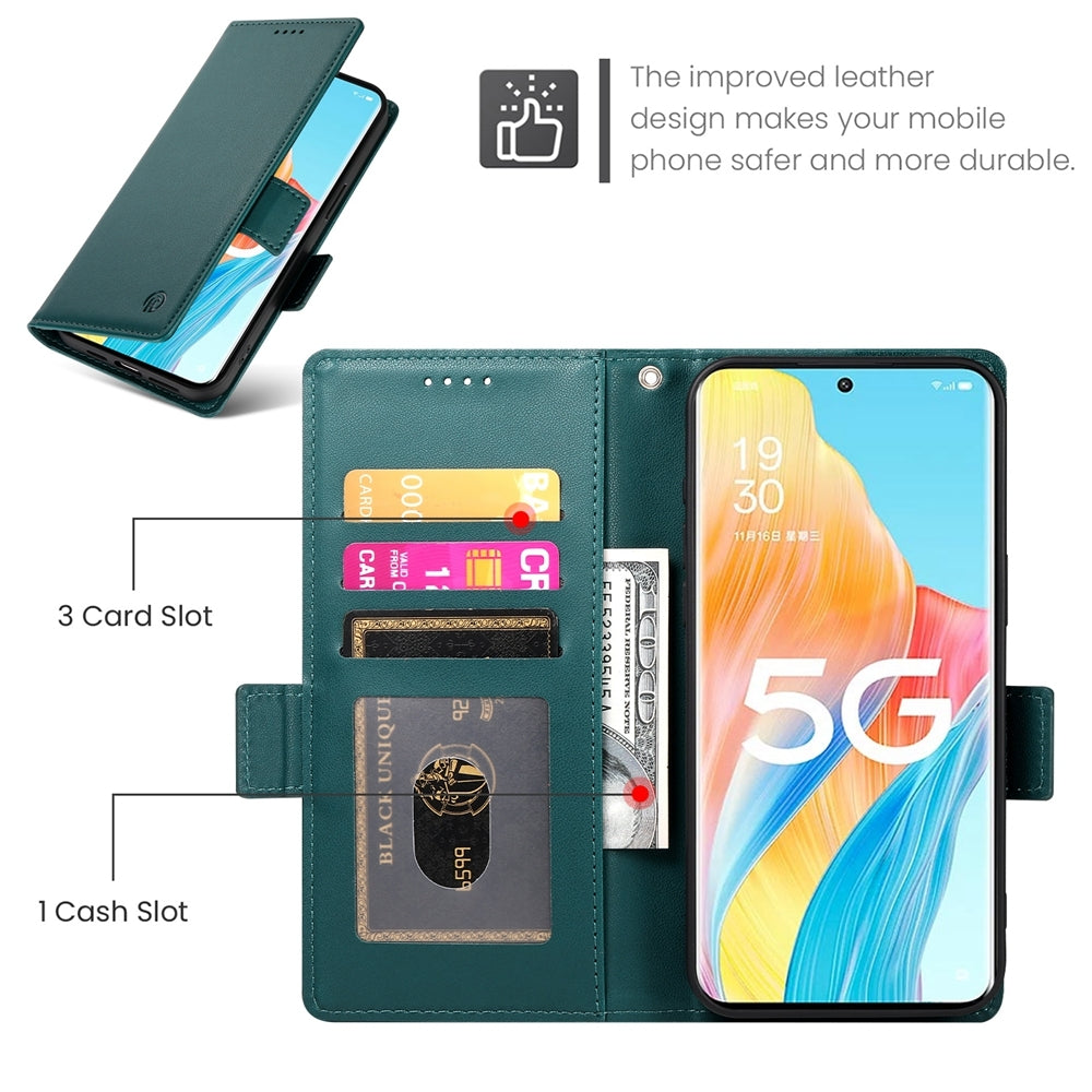OPPO A1 Pro Wallet Case - Luxury Magnetic PU Leather Flip Cover with Card Slots, Stand & Shockproof Protection