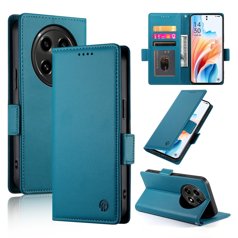 OPPO A3 Pro Wallet Case - Luxury Magnetic PU Leather Flip Cover with Card Slots, Stand & Shockproof Protection
