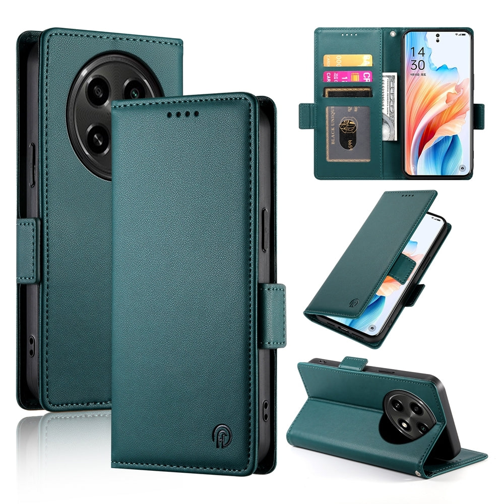 OPPO A3 Pro Wallet Case - Luxury Magnetic PU Leather Flip Cover with Card Slots, Stand & Shockproof Protection