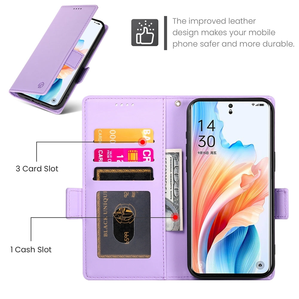 OPPO A3 Pro Wallet Case - Luxury Magnetic PU Leather Flip Cover with Card Slots, Stand & Shockproof Protection