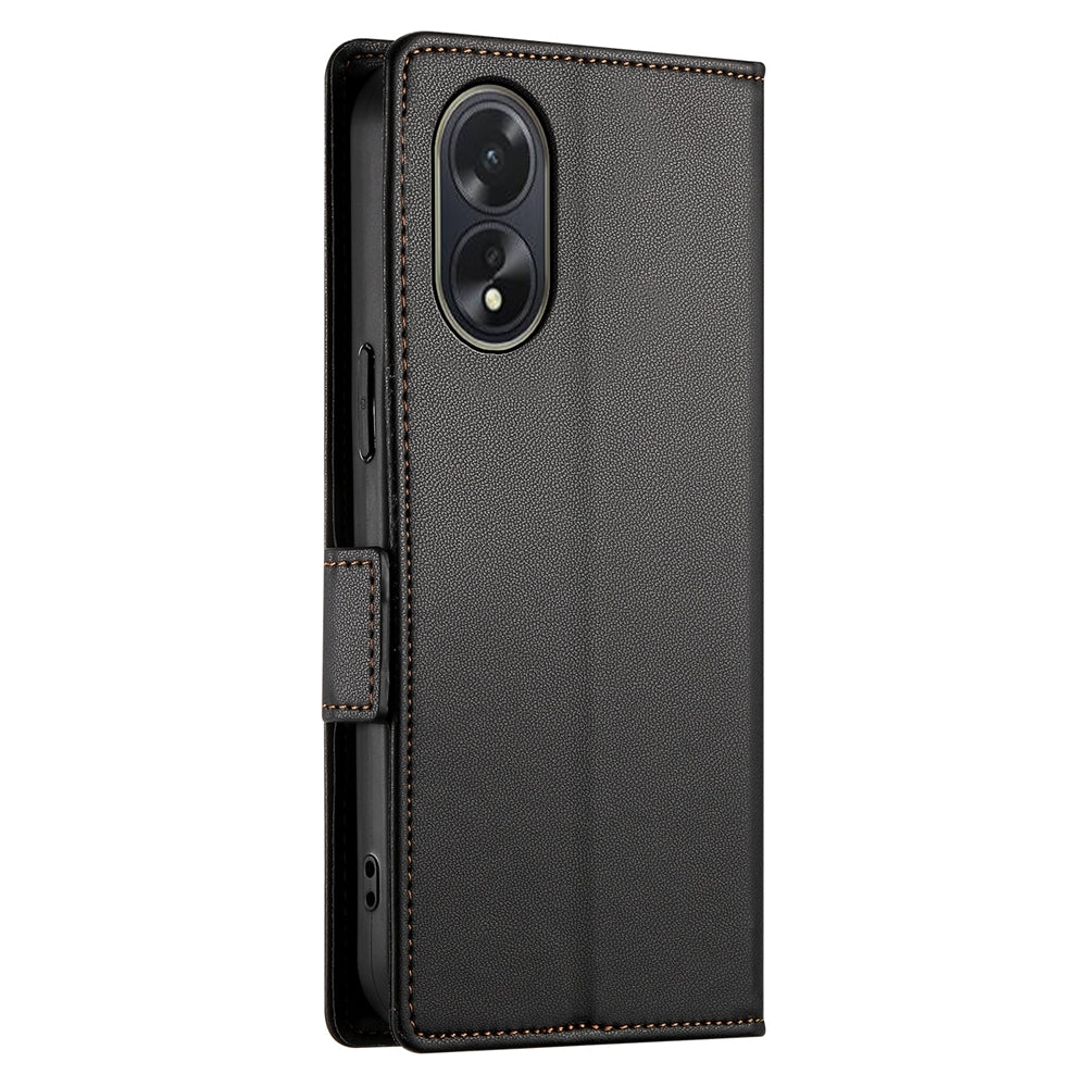 OPPO A18 4G Wallet Case - Luxury Magnetic PU Leather Flip Cover with Card Slots, Stand & Shockproof Protection