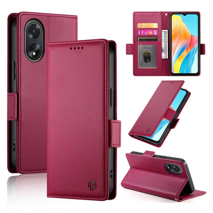 OPPO A18 4G Wallet Case - Luxury Magnetic PU Leather Flip Cover with Card Slots, Stand & Shockproof Protection