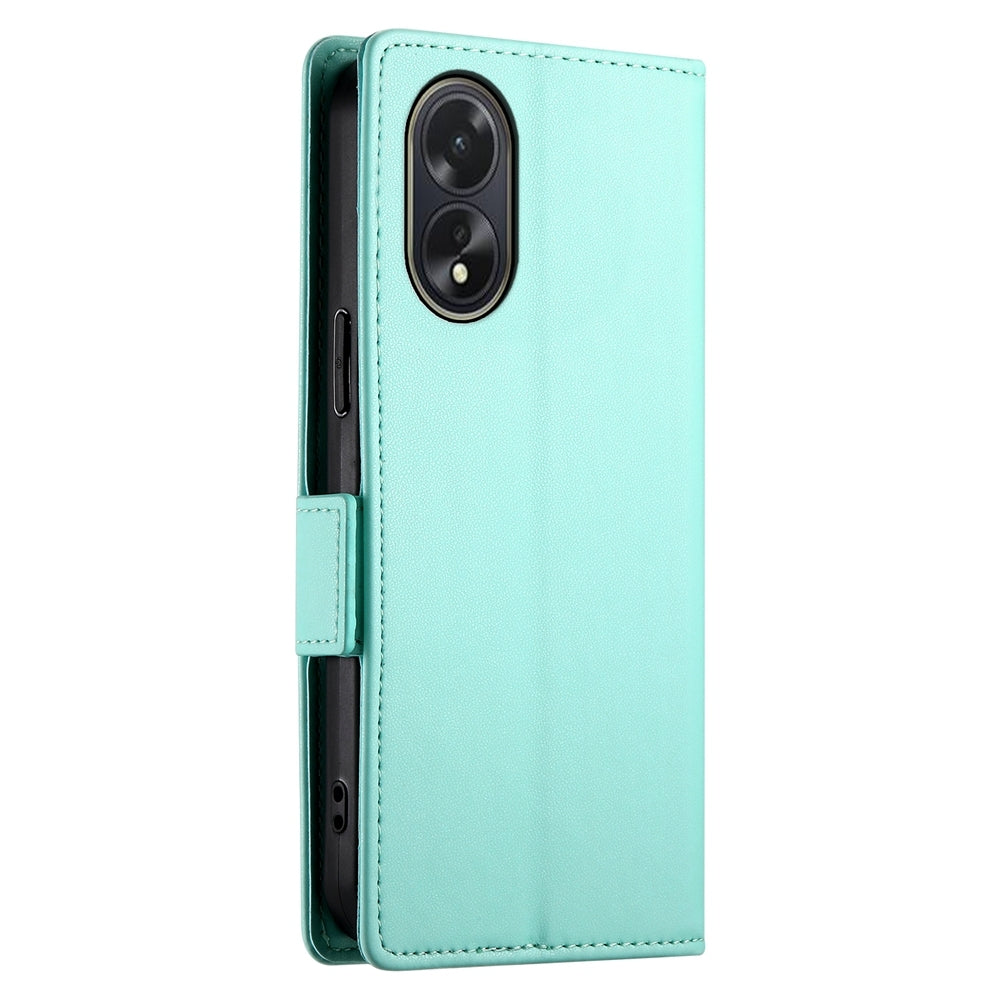 OPPO A18 4G Wallet Case - Luxury Magnetic PU Leather Flip Cover with Card Slots, Stand & Shockproof Protection
