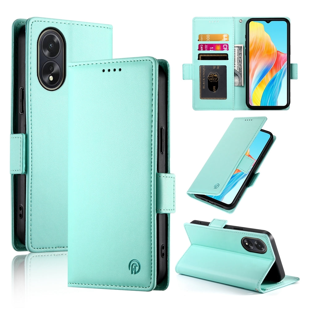 OPPO A38 4G Wallet Case - Luxury Magnetic PU Leather Flip Cover with Card Slots, Stand & Shockproof Protection