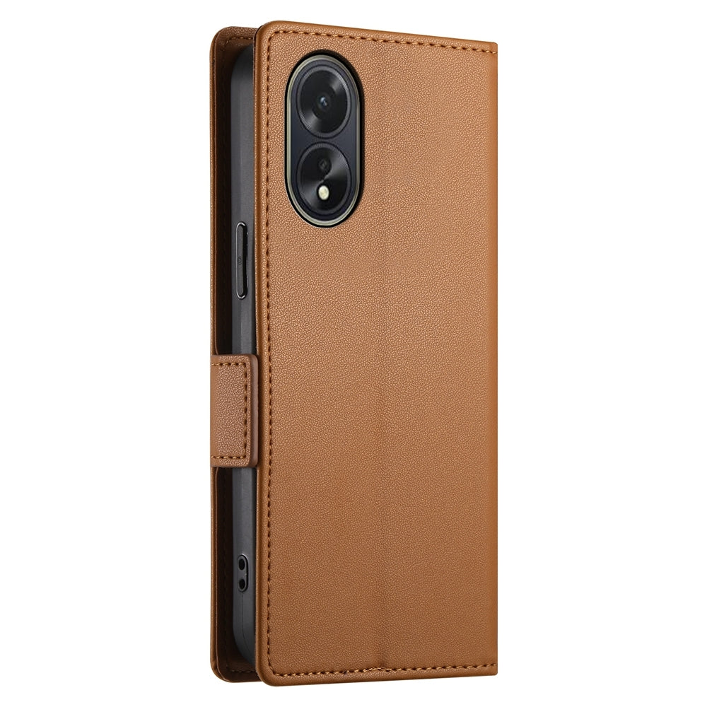 OPPO A18 4G Wallet Case - Luxury Magnetic PU Leather Flip Cover with Card Slots, Stand & Shockproof Protection