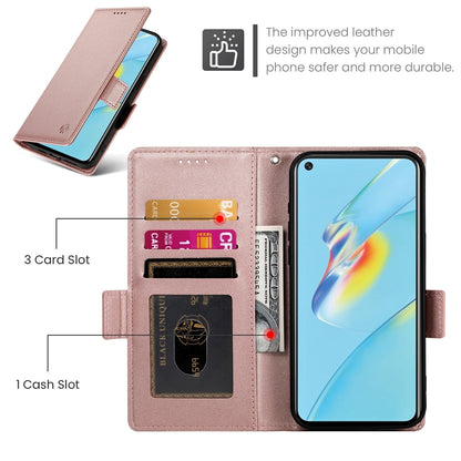 OPPO A55/A55s 5G Wallet Case - Luxury Magnetic PU Leather Flip Cover with Card Slots, Stand & Shockproof Protection