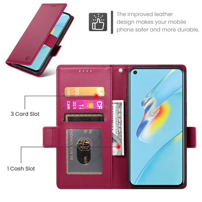 OPPO A55/A55s 5G Wallet Case - Luxury Magnetic PU Leather Flip Cover with Card Slots, Stand & Shockproof Protection