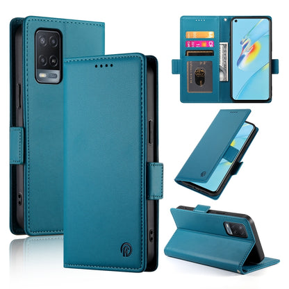 OPPO A55/A55s 5G Wallet Case - Luxury Magnetic PU Leather Flip Cover with Card Slots, Stand & Shockproof Protection