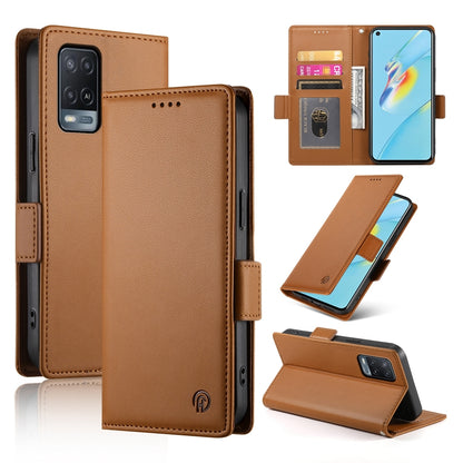 OPPO A54/A54s Wallet Case - Luxury Magnetic PU Leather Flip Cover with Card Slots, Stand & Shockproof Protection
