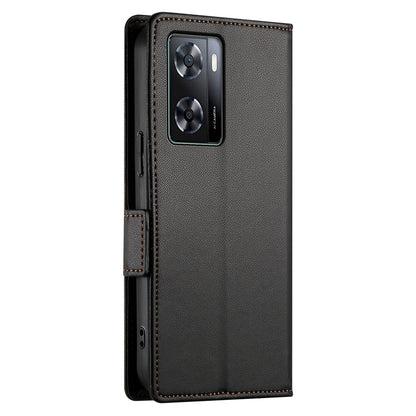 OPPO A77 4G Wallet Case - Luxury Magnetic PU Leather Flip Cover with Card Slots, Stand & Shockproof Protection