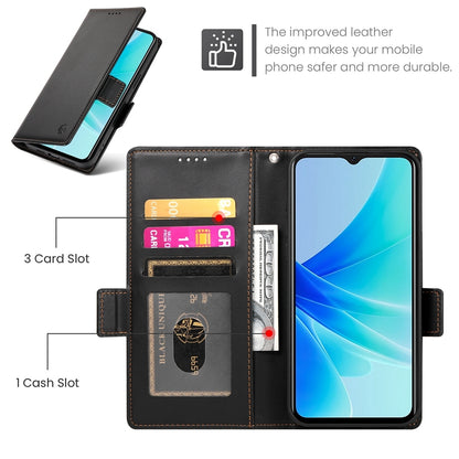 OPPO A57 4G Wallet Case - Luxury Magnetic PU Leather Flip Cover with Card Slots, Stand & Shockproof Protection