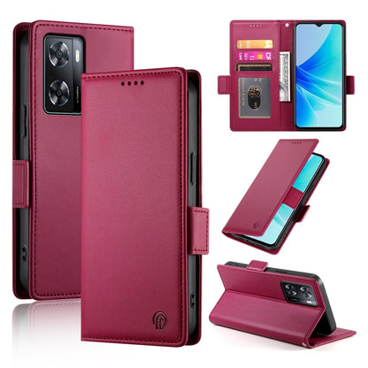 OPPO A57 4G Wallet Case - Luxury Magnetic PU Leather Flip Cover with Card Slots, Stand & Shockproof Protection