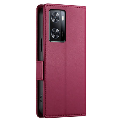 OPPO A77 4G Wallet Case - Luxury Magnetic PU Leather Flip Cover with Card Slots, Stand & Shockproof Protection