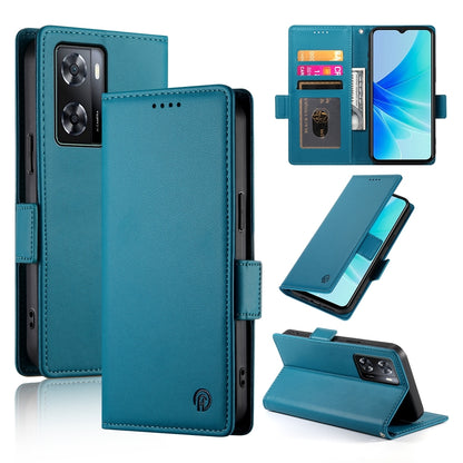 OPPO A77 4G Wallet Case - Luxury Magnetic PU Leather Flip Cover with Card Slots, Stand & Shockproof Protection