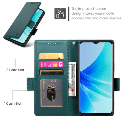 OPPO A77 4G Wallet Case - Luxury Magnetic PU Leather Flip Cover with Card Slots, Stand & Shockproof Protection