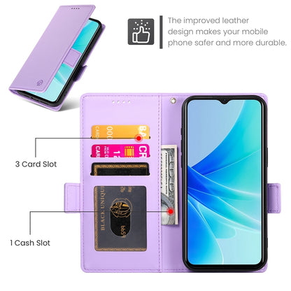 OPPO A57 4G Wallet Case - Luxury Magnetic PU Leather Flip Cover with Card Slots, Stand & Shockproof Protection