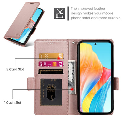 OPPO A58 4G Wallet Case - Luxury Magnetic PU Leather Flip Cover with Card Slots, Stand & Shockproof Protection