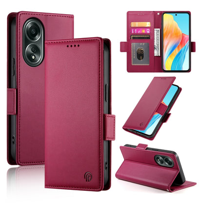 OPPO A58 4G Wallet Case - Luxury Magnetic PU Leather Flip Cover with Card Slots, Stand & Shockproof Protection