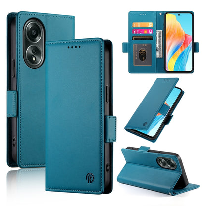 OPPO A58 4G Wallet Case - Luxury Magnetic PU Leather Flip Cover with Card Slots, Stand & Shockproof Protection