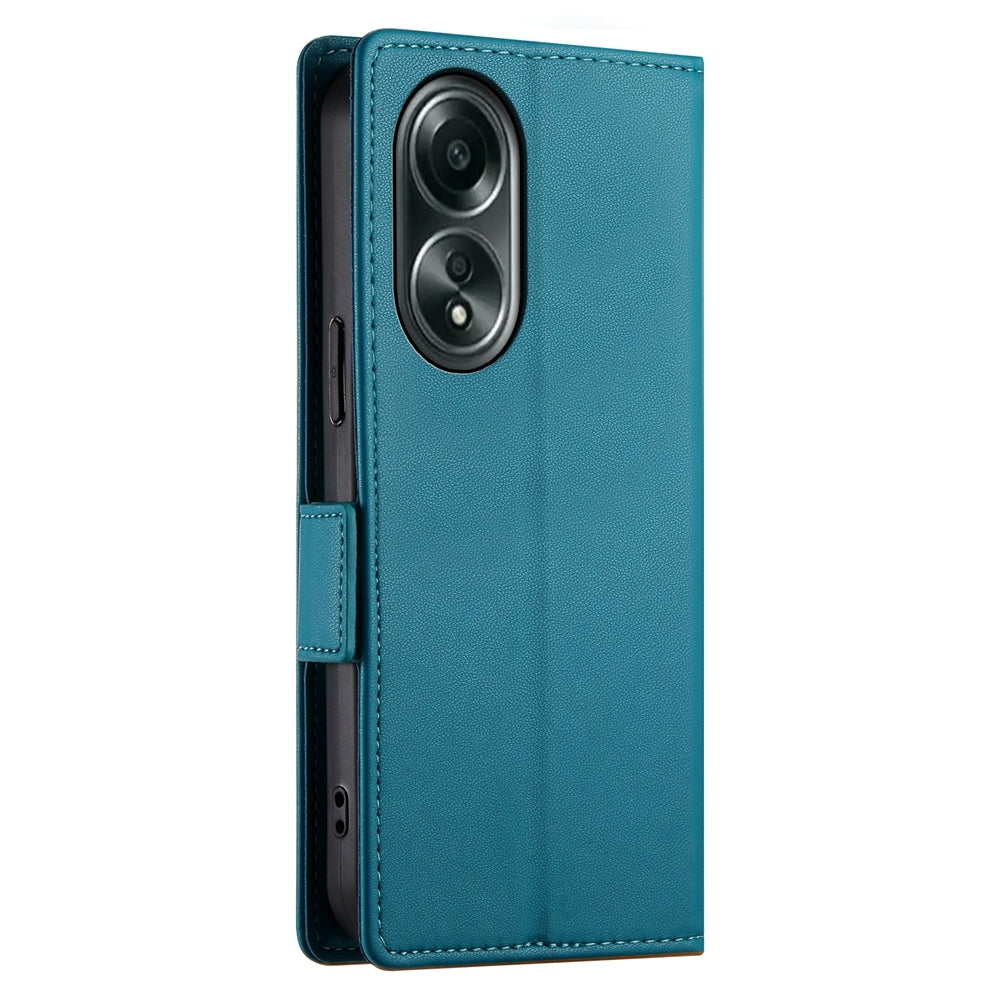 OPPO A58 4G Wallet Case - Luxury Magnetic PU Leather Flip Cover with Card Slots, Stand & Shockproof Protection