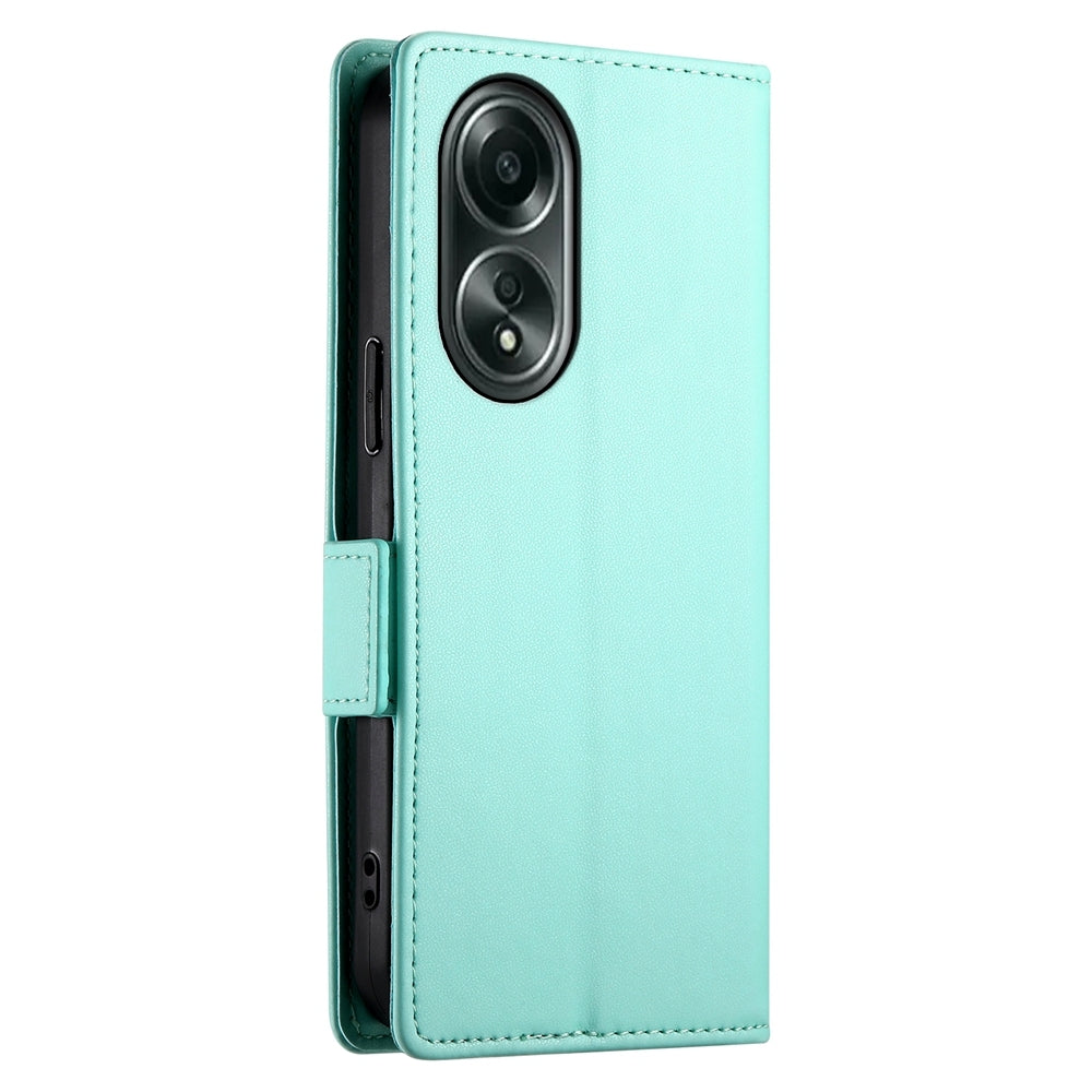 OPPO A58 4G Wallet Case - Luxury Magnetic PU Leather Flip Cover with Card Slots, Stand & Shockproof Protection
