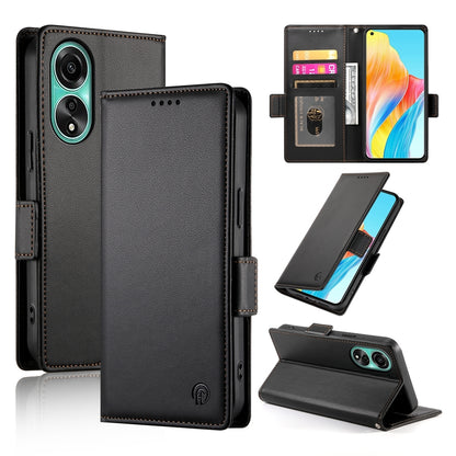 OPPO A78 4G Wallet Case - Luxury Magnetic PU Leather Flip Cover with Card Slots, Stand & Shockproof Protection