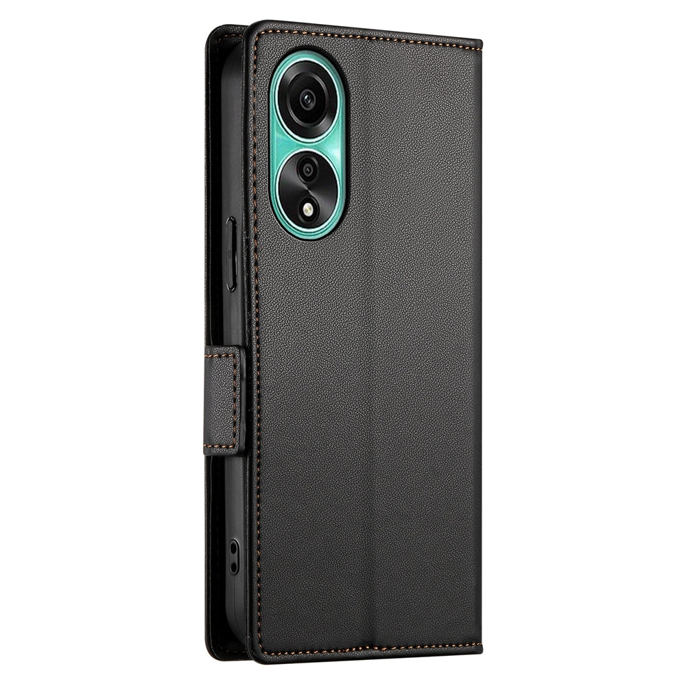 OPPO A78 4G Wallet Case - Luxury Magnetic PU Leather Flip Cover with Card Slots, Stand & Shockproof Protection