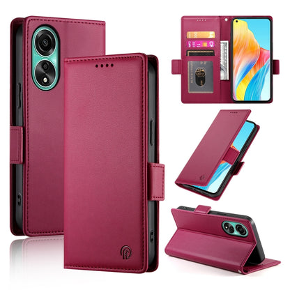 OPPO A78 4G Wallet Case - Luxury Magnetic PU Leather Flip Cover with Card Slots, Stand & Shockproof Protection