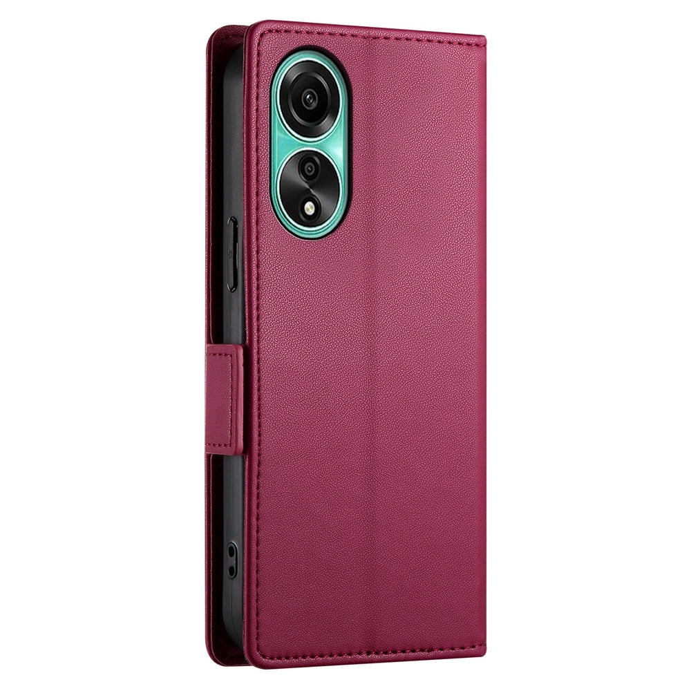 OPPO A78 4G Wallet Case - Luxury Magnetic PU Leather Flip Cover with Card Slots, Stand & Shockproof Protection
