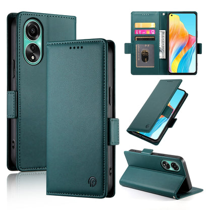 OPPO A78 4G Wallet Case - Luxury Magnetic PU Leather Flip Cover with Card Slots, Stand & Shockproof Protection