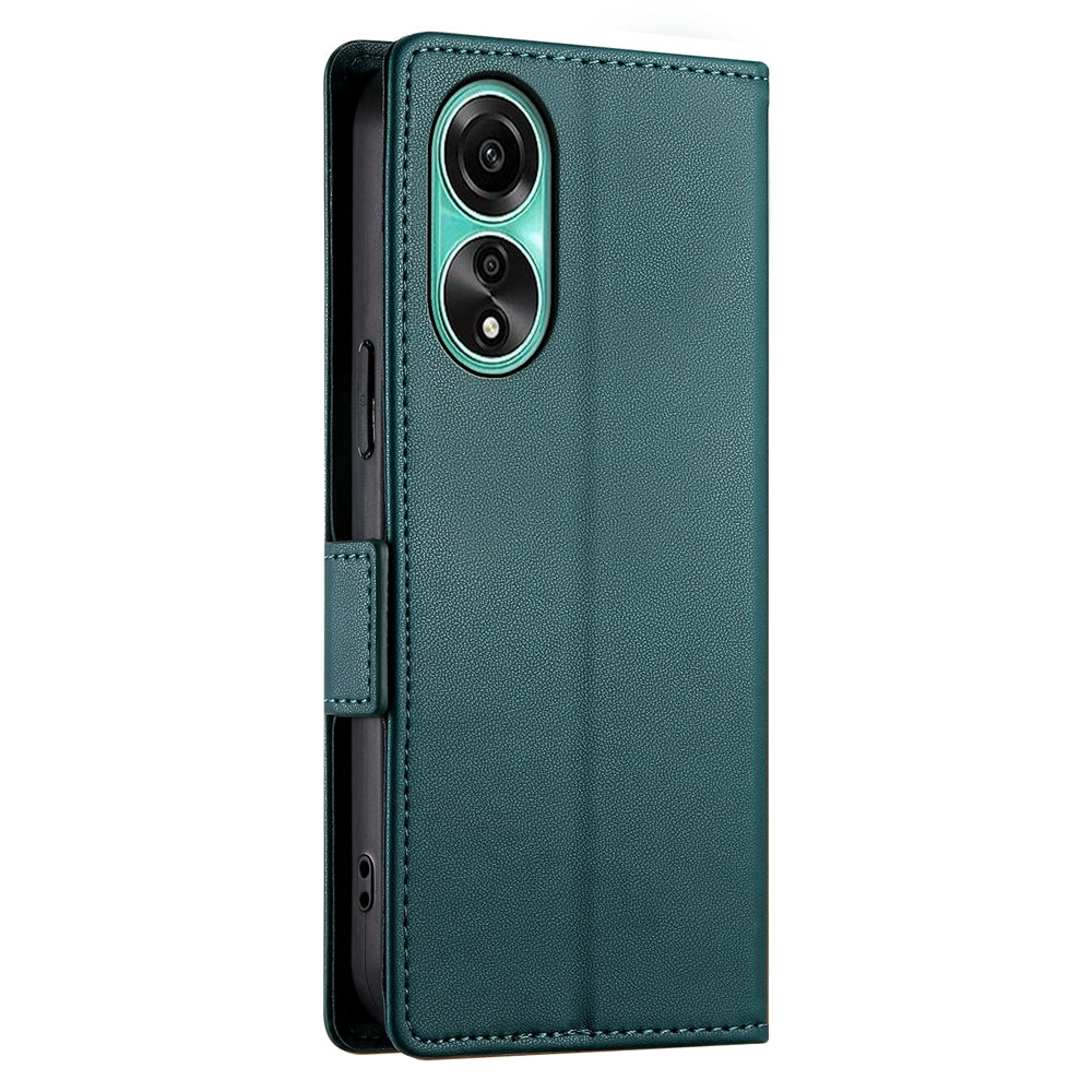 OPPO A78 4G Wallet Case - Luxury Magnetic PU Leather Flip Cover with Card Slots, Stand & Shockproof Protection