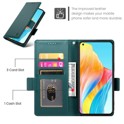 OPPO A78 4G Wallet Case - Luxury Magnetic PU Leather Flip Cover with Card Slots, Stand & Shockproof Protection