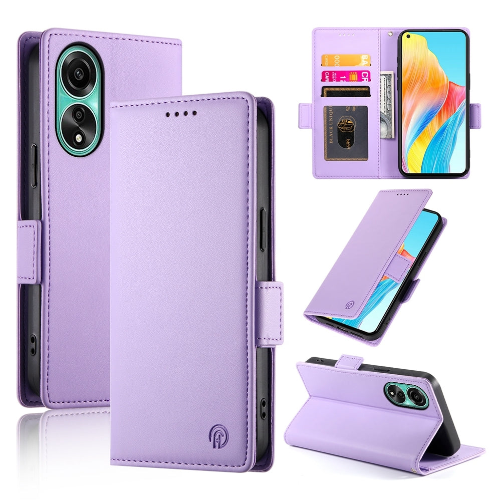 OPPO A78 4G Wallet Case - Luxury Magnetic PU Leather Flip Cover with Card Slots, Stand & Shockproof Protection