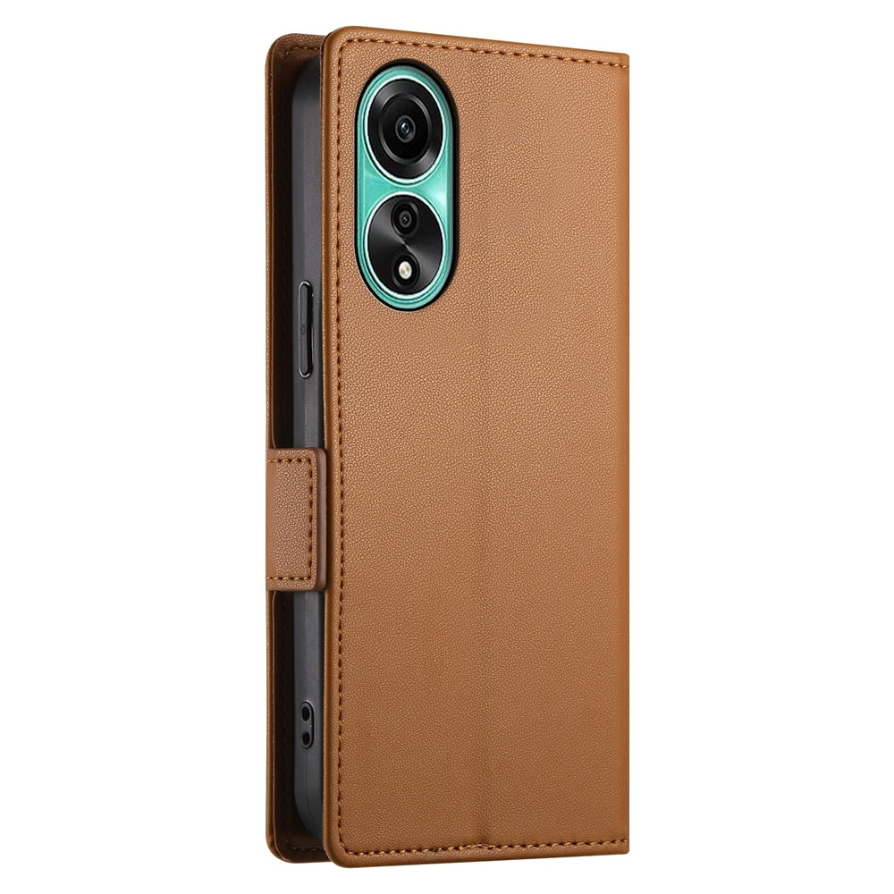 OPPO A78 4G Wallet Case - Luxury Magnetic PU Leather Flip Cover with Card Slots, Stand & Shockproof Protection