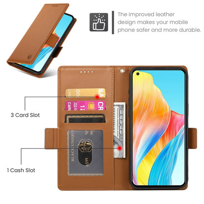 OPPO A78 4G Wallet Case - Luxury Magnetic PU Leather Flip Cover with Card Slots, Stand & Shockproof Protection