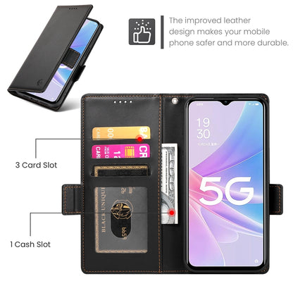 OPPO A78 5G Wallet Case - Luxury Magnetic PU Leather Flip Cover with Card Slots, Stand & Shockproof Protection
