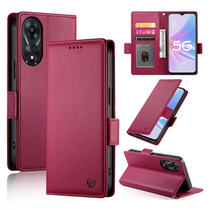 OPPO A78 5G Wallet Case - Luxury Magnetic PU Leather Flip Cover with Card Slots, Stand & Shockproof Protection