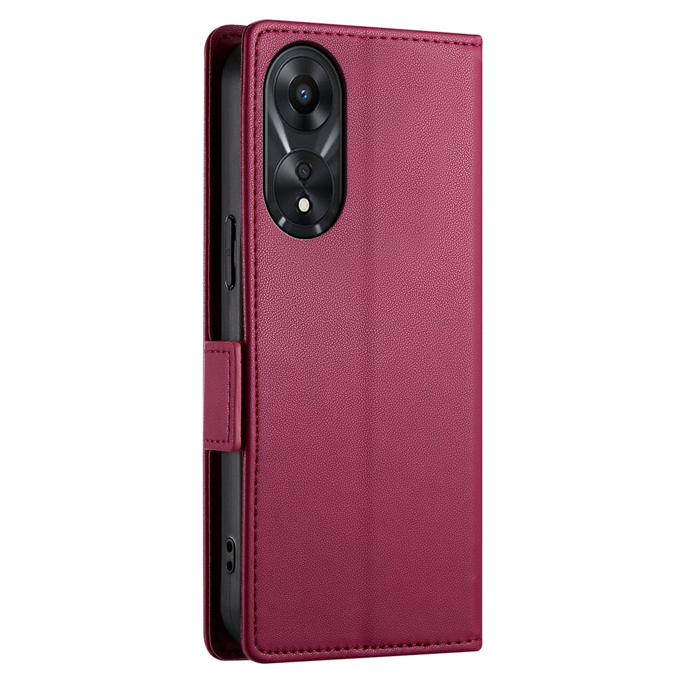 OPPO A78 5G Wallet Case - Luxury Magnetic PU Leather Flip Cover with Card Slots, Stand & Shockproof Protection