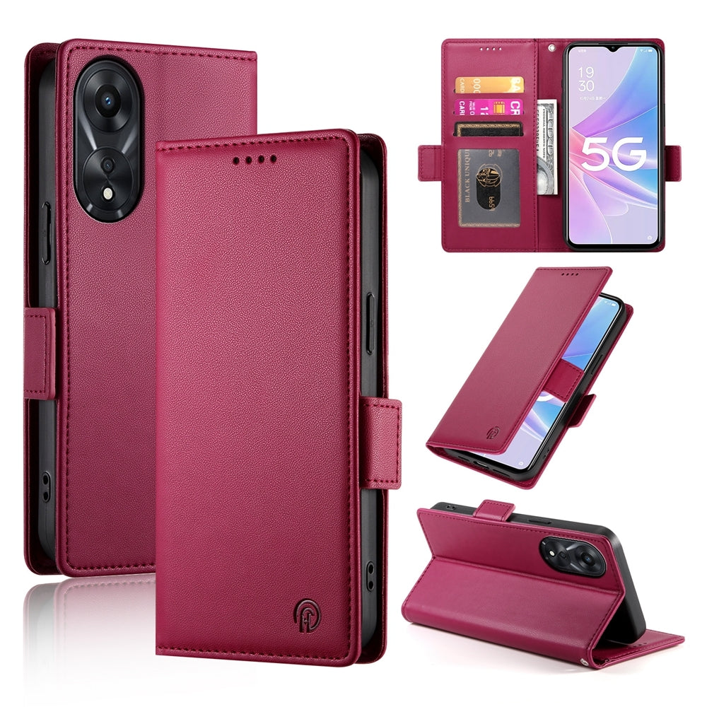 OPPO A1x 5G Wallet Case - Luxury Magnetic PU Leather Flip Cover with Card Slots, Stand & Shockproof Protection