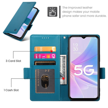 OPPO A58x Global Wallet Case - Luxury Magnetic PU Leather Flip Cover with Card Slots, Stand & Shockproof Protection