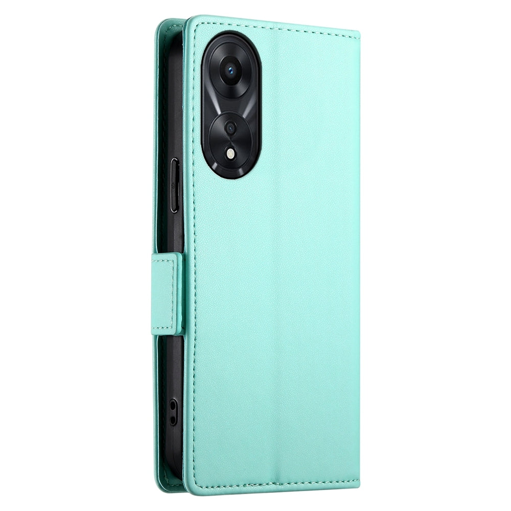 OPPO A58x Global Wallet Case - Luxury Magnetic PU Leather Flip Cover with Card Slots, Stand & Shockproof Protection