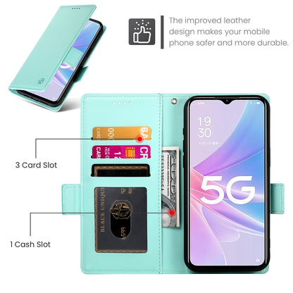 OPPO A58x Global Wallet Case - Luxury Magnetic PU Leather Flip Cover with Card Slots, Stand & Shockproof Protection