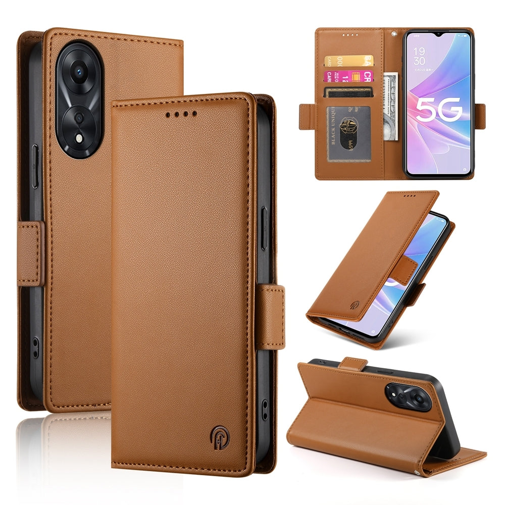 OPPO A1x 5G Wallet Case - Luxury Magnetic PU Leather Flip Cover with Card Slots, Stand & Shockproof Protection