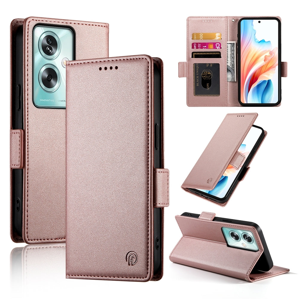 OPPO A79 5G Wallet Case - Luxury Magnetic PU Leather Flip Cover with Card Slots, Stand & Shockproof Protection