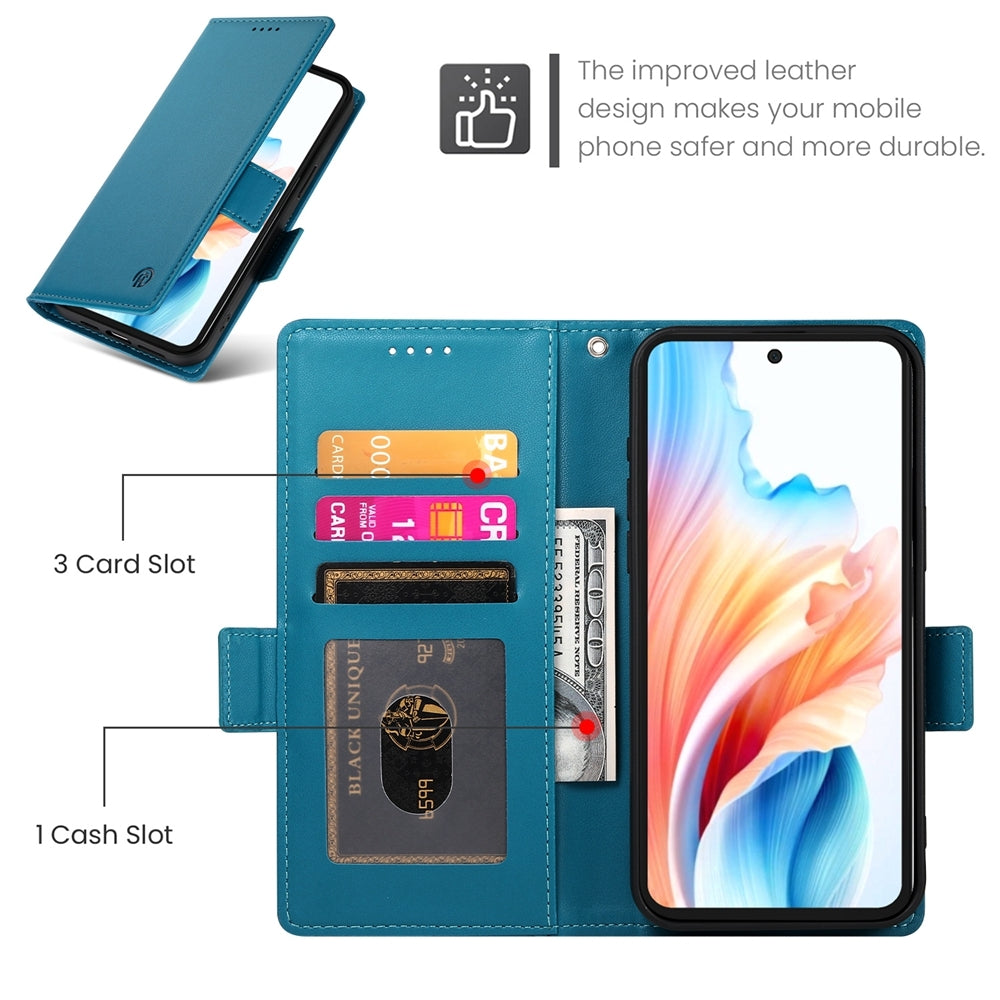 OPPO A79 5G Wallet Case - Luxury Magnetic PU Leather Flip Cover with Card Slots, Stand & Shockproof Protection