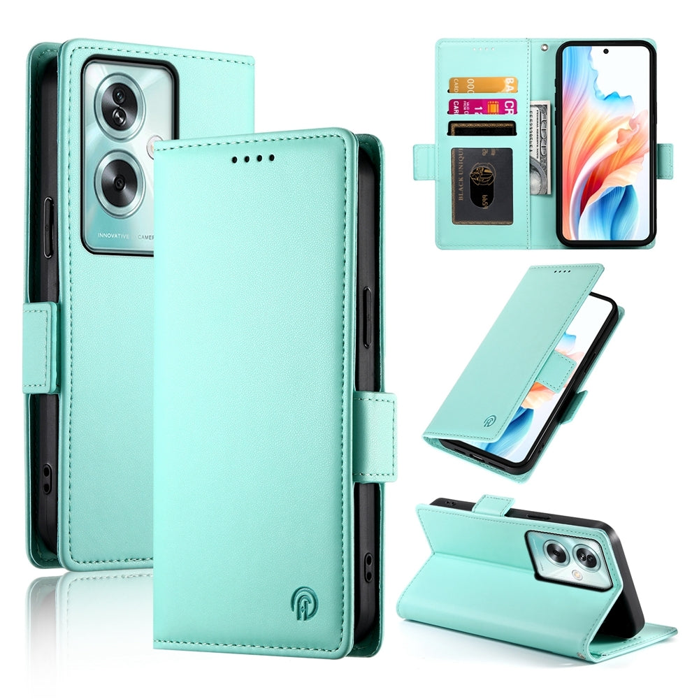 OPPO A79 5G Wallet Case - Luxury Magnetic PU Leather Flip Cover with Card Slots, Stand & Shockproof Protection