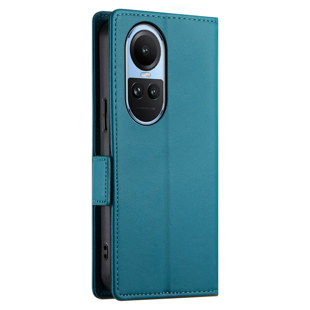 OPPO Reno10 Pro Wallet Case - Luxury Magnetic PU Leather Flip Cover with Card Slots, Stand & Shockproof Protection