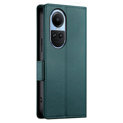 OPPO Reno10 Pro Wallet Case - Luxury Magnetic PU Leather Flip Cover with Card Slots, Stand & Shockproof Protection